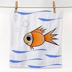 Cute Fish Face Towel by Valentinaart