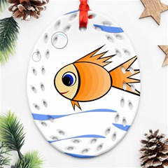 Cute Fish Ornament (oval Filigree)  by Valentinaart