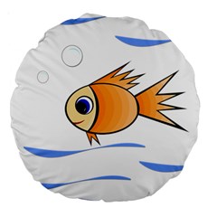 Cute Fish Large 18  Premium Round Cushions by Valentinaart