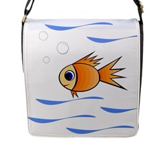 Cute Fish Flap Messenger Bag (l)  by Valentinaart