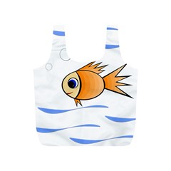 Cute Fish Full Print Recycle Bags (s)  by Valentinaart