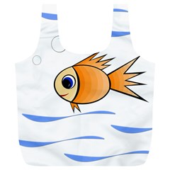 Cute Fish Full Print Recycle Bags (l)  by Valentinaart