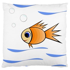 Cute Fish Standard Flano Cushion Case (two Sides) by Valentinaart