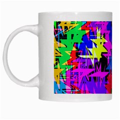 Colorful Shapes                                                                             White Mug by LalyLauraFLM