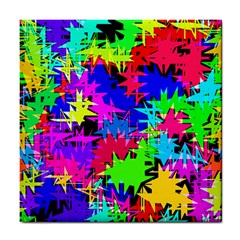 Colorful Shapes                                                                             			tile Coaster by LalyLauraFLM