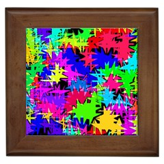 Colorful Shapes                                                                             			framed Tile by LalyLauraFLM