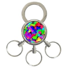 Colorful Shapes                                                                             			3-ring Key Chain by LalyLauraFLM