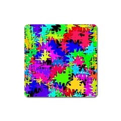 Colorful Shapes                                                                             			magnet (square) by LalyLauraFLM