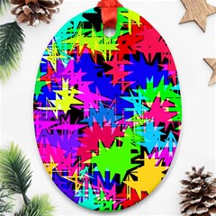 Colorful Shapes                                                                             			ornament (oval) by LalyLauraFLM