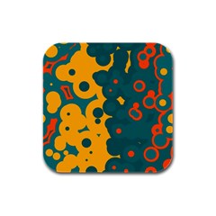 Bubbles                                                                              			rubber Square Coaster (4 Pack by LalyLauraFLM