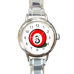 Billiard Ball Number 3 Round Italian Charm Watch by Valentinaart