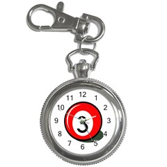 Billiard Ball Number 3 Key Chain Watches by Valentinaart