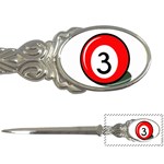 Billiard ball number 3 Letter Openers Front