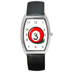 Billiard Ball Number 3 Barrel Style Metal Watch by Valentinaart