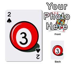 Billiard Ball Number 3 Playing Cards 54 Designs  by Valentinaart