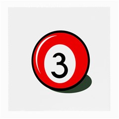 Billiard Ball Number 3 Medium Glasses Cloth (2-side) by Valentinaart