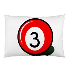 Billiard Ball Number 3 Pillow Case by Valentinaart