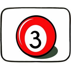 Billiard Ball Number 3 Fleece Blanket (mini) by Valentinaart