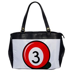 Billiard Ball Number 3 Office Handbags by Valentinaart