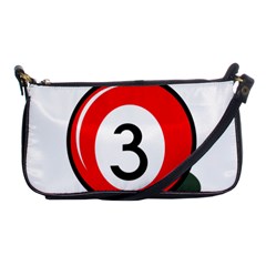 Billiard Ball Number 3 Shoulder Clutch Bags by Valentinaart