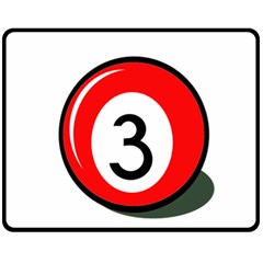 Billiard Ball Number 3 Fleece Blanket (medium)  by Valentinaart