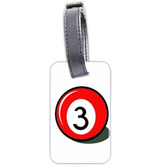 Billiard Ball Number 3 Luggage Tags (two Sides) by Valentinaart