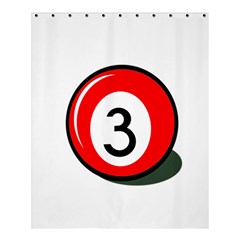 Billiard Ball Number 3 Shower Curtain 60  X 72  (medium)  by Valentinaart