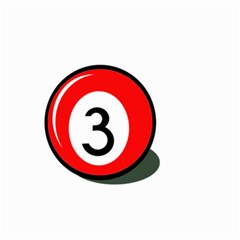 Billiard Ball Number 3 Small Garden Flag (two Sides) by Valentinaart