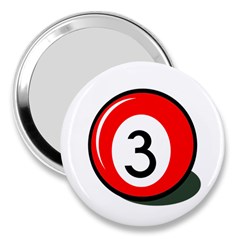 Billiard Ball Number 3 3  Handbag Mirrors by Valentinaart