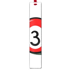 Billiard Ball Number 3 Large Book Marks by Valentinaart