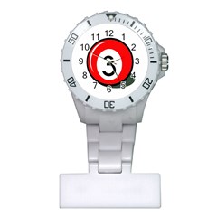 Billiard Ball Number 3 Plastic Nurses Watch by Valentinaart