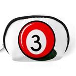 Billiard ball number 3 Accessory Pouches (Medium)  Back