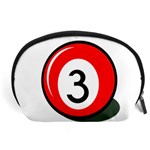 Billiard ball number 3 Accessory Pouches (Large)  Front