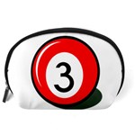 Billiard ball number 3 Accessory Pouches (Large)  Back