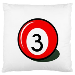 Billiard Ball Number 3 Standard Flano Cushion Case (one Side) by Valentinaart