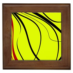 Yellow decorative design Framed Tiles