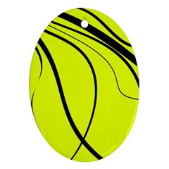 Yellow decorative design Ornament (Oval) 