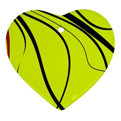 Yellow decorative design Ornament (Heart) 