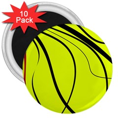 Yellow decorative design 3  Magnets (10 pack) 