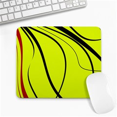 Yellow decorative design Large Mousepads