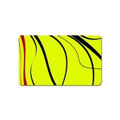 Yellow decorative design Magnet (Name Card)