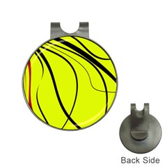 Yellow decorative design Hat Clips with Golf Markers