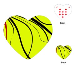 Yellow decorative design Playing Cards (Heart) 