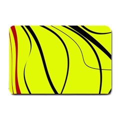 Yellow decorative design Small Doormat 