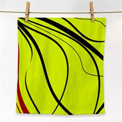 Yellow decorative design Face Towel