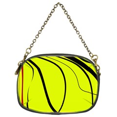 Yellow decorative design Chain Purses (One Side) 