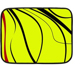 Yellow decorative design Fleece Blanket (Mini)