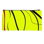 Yellow decorative design Pencil Cases Back