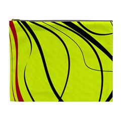 Yellow decorative design Cosmetic Bag (XL)