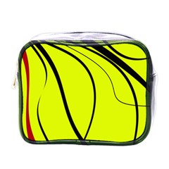 Yellow decorative design Mini Toiletries Bags